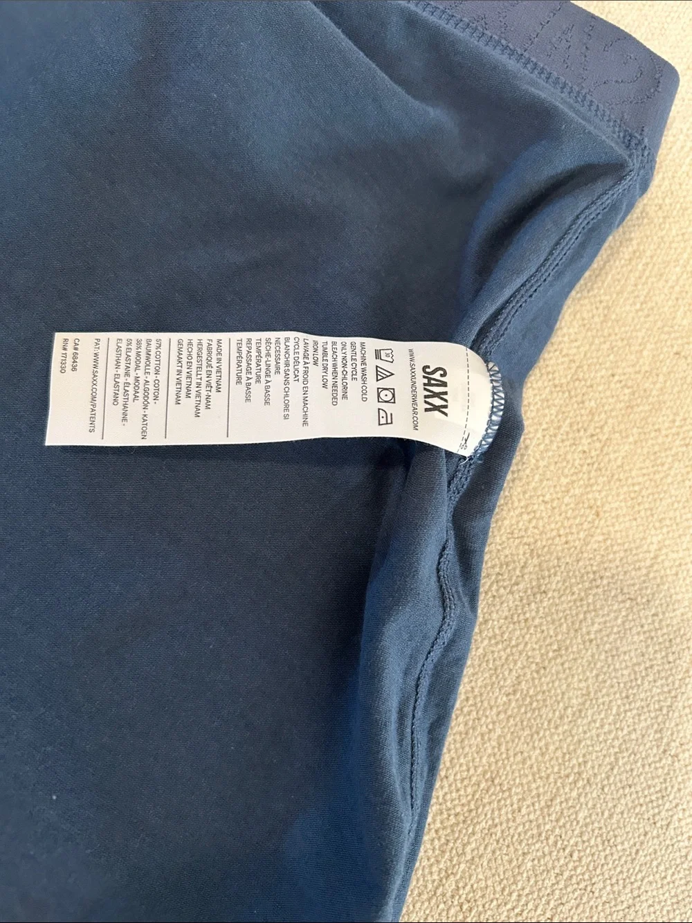 SAXX Ballpark Pouch Undercover Boxer Brief, Steel Blue, Size XXL, NWOT